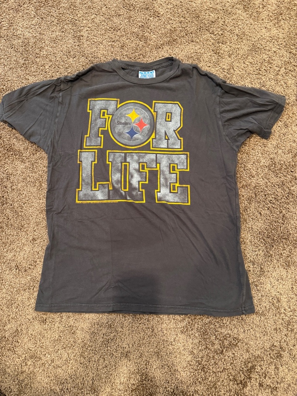 Pittsburgh Steelers 'For Life' Greyish Black Graphic Tee